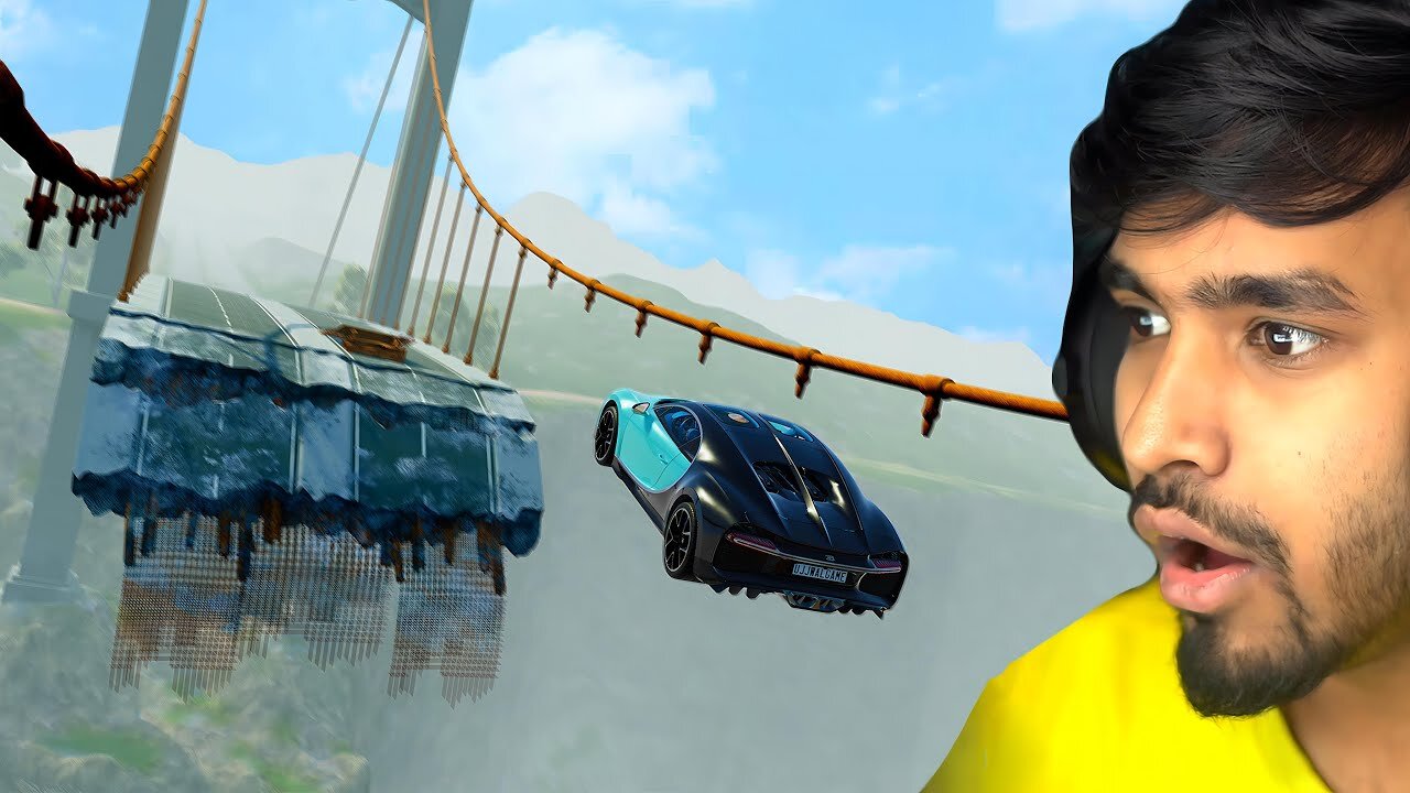 CARS VS BROKEN BRIDGE | BEAM.NG GAMEPLAY