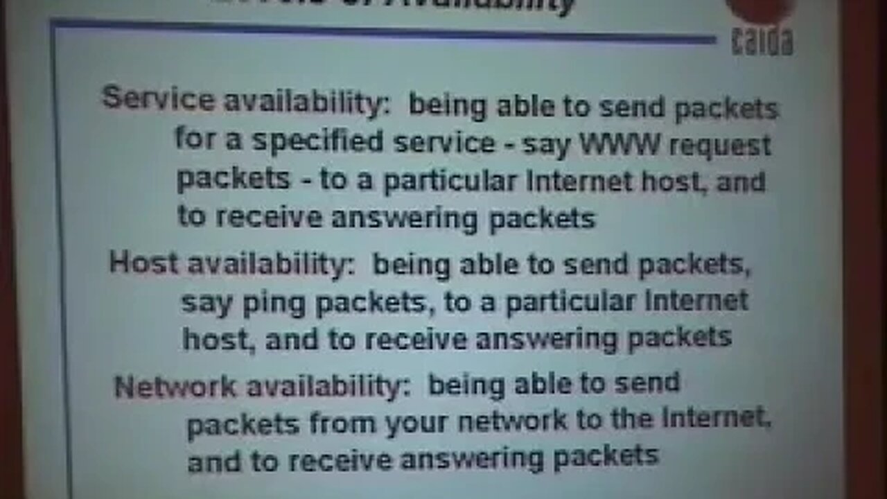 Is Your Network Available Or, Common Network Metrics