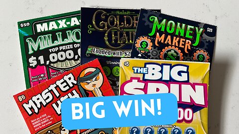 Big Win on $20 Scratch Off Ticket! $120 Scratch Off Session with Profit!