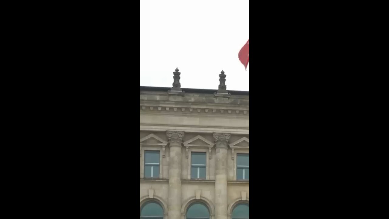 Russian flag on Berlin building