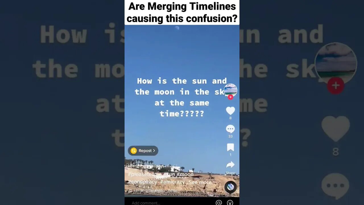 People are seeing the Sun and Moon in the Sky for the first time in their lives. #sunandmoontogether