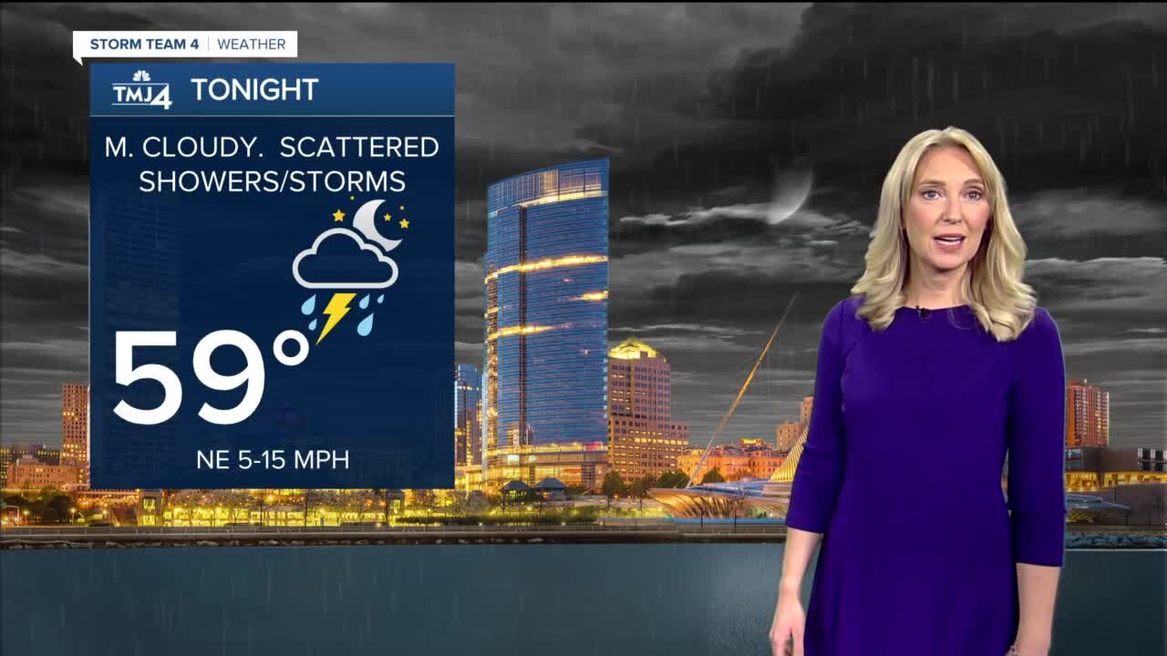 Cooler Sunday with chance for showers