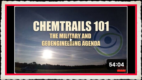 Chemtrails 101 The Military and Geoengineering Agenda