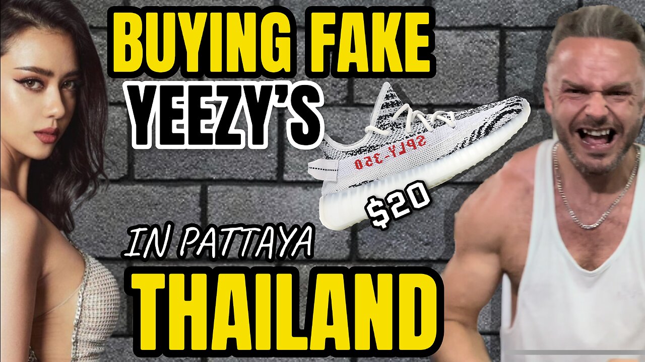 BUYING FAKE YEEZY’S FROM PATTAYA’S NIGHT BAZAAR - FAKE DESIGNER CLOTHING MARKET IN THAILAND