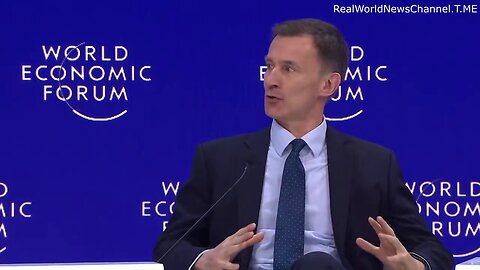 Jeremy Hunt, Chancellor of the Exchequer, UK Treasury at Davos - AI and VACCINES