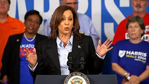 Vice President Kamala Harris campaigns before union crowd in Detroit