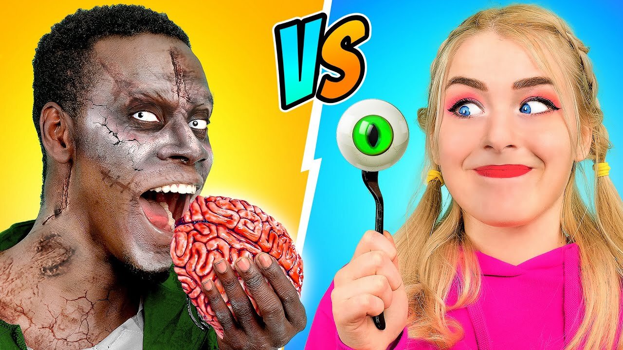 Halloween Food vs Real Food Challenge | Multi do Challenge |