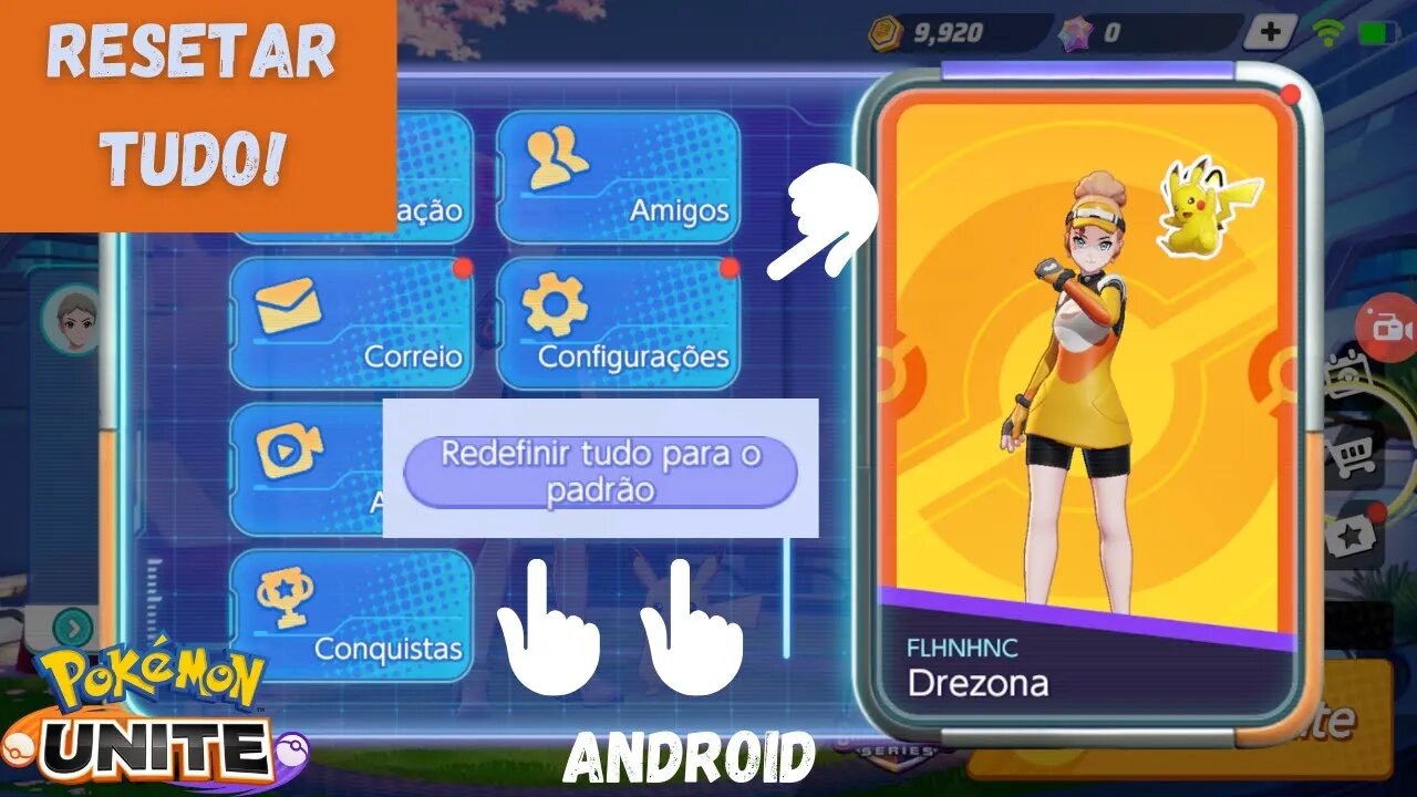 COMO RESTAURAR AS CONFIGURAÇÕES DO POKÉMON UNITE |RESET CONTROL SETTINGS IN POKÉMON UNITE