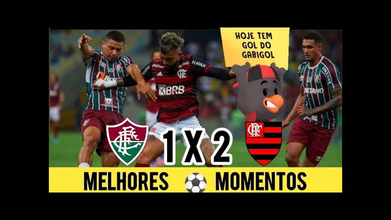 Fluminense 1 x 2 Flamengo | GABI MARCA E VENCE CLÁSSICO | Gols e Melhores Momentos | COMPLETO