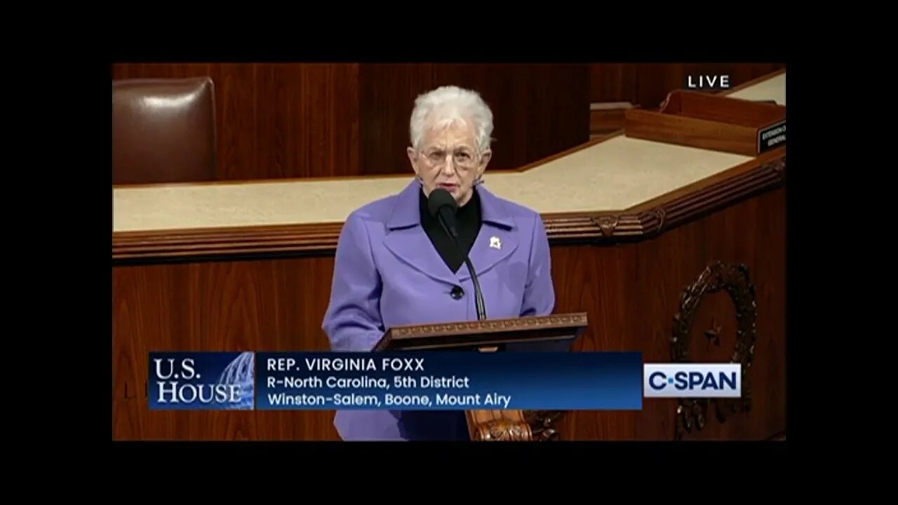 Rep. Virginia Foxx - Americans Are Not Celebrating Inflation