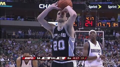 Manu Ginobili 16 Points @ Mavericks, 2006-07.