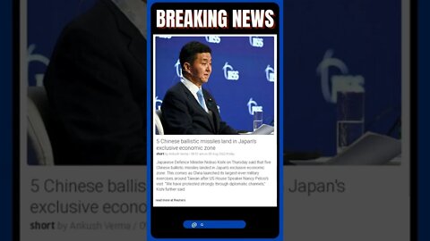 Latest News: 5 Chinese ballistic missiles land in Japan's exclusive economic zone #shorts #news