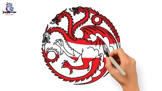 How To Draw House of the Dragon Game of Thrones - Tutorial