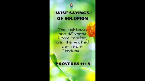 Proverbs 11:8 | Wise Sayings of Solomon