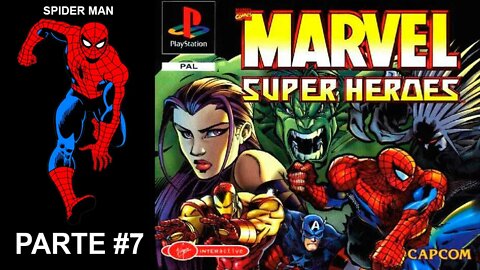 [PS1] - Marvel Super Heroes - [Parte 7] - Arcade Mode - [Spider Man] - Dificuldade Hard - [HD]