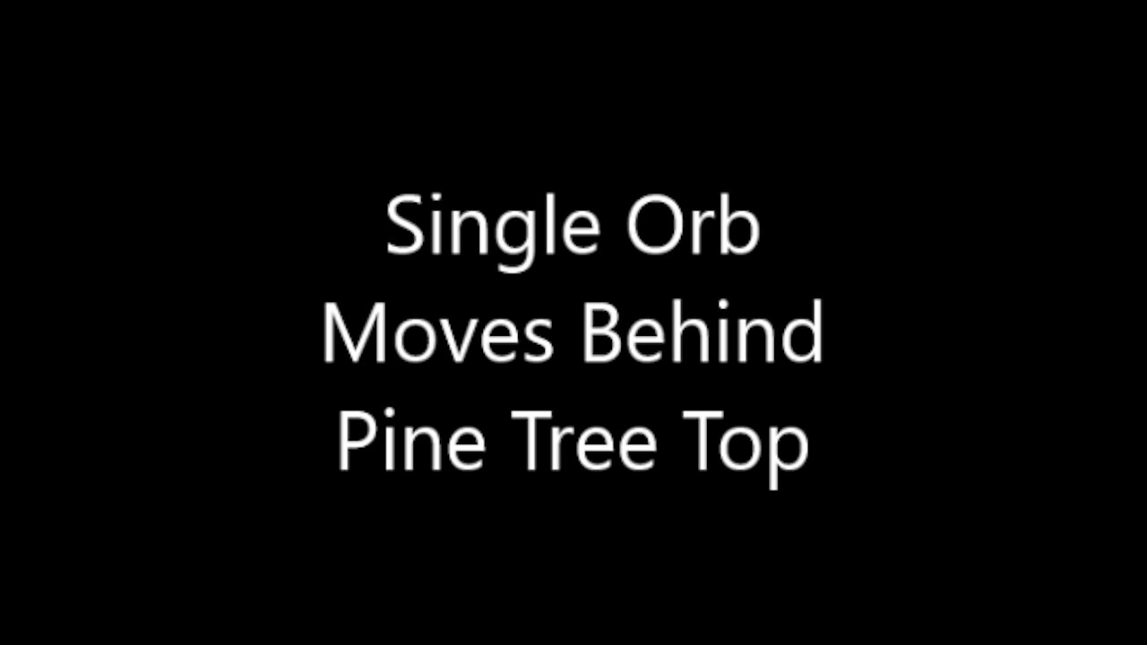 Single Orb Moves Behind Tree Top