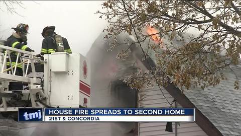 North side house fire spreads to second home