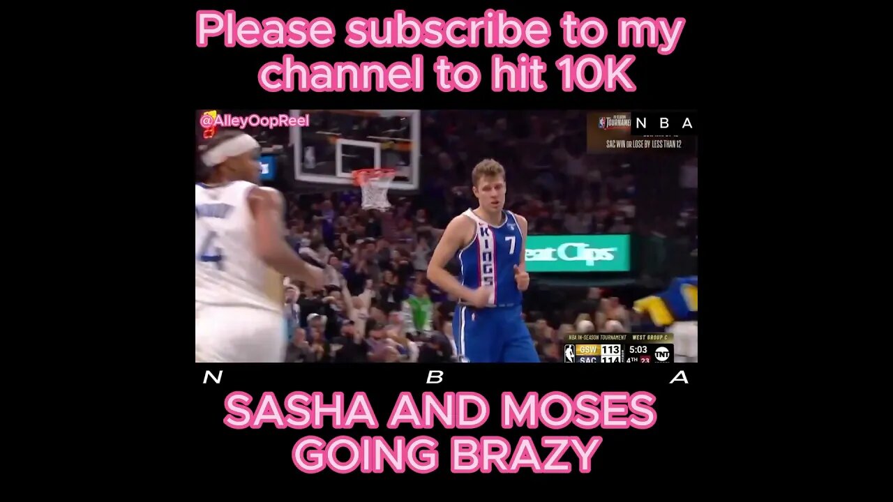 SASHA AND MOSES GOING BRAZY #shorts #nbahighlights