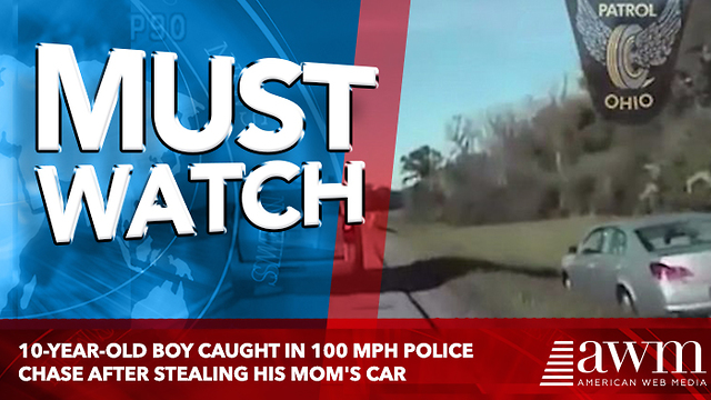 10-Year-Old Boy Caught In 100 MPH Police Chase After Stealing His Mom's Car