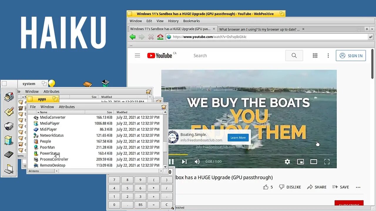 Testing out Haiku OS - Free & Open Source BeOS remake