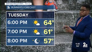 Baltimore weather trends toward 70s!