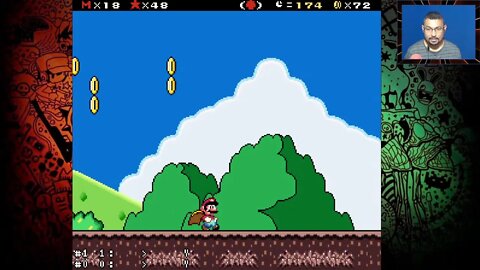 Flying around the noting Super Mario World