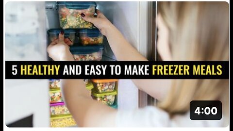 5 healthy and easy to make freezer meals