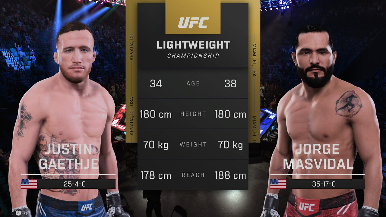 Justin Gaethje Vs Jorge Masvidal UFC BMF Championship