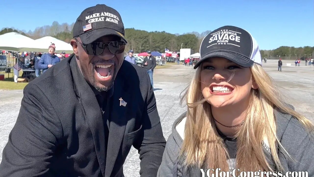 SAVVY FROM MAGA DRAG ENDORSES YG NYGHTSTORM | Trump Rally GA