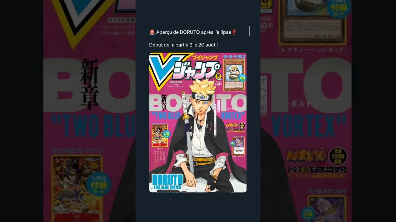 Aperçu de BORUTO après l'ellipse‼️