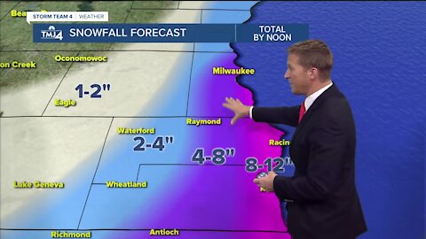 Up to 12 inches of snow forecasted for lakeshore areas