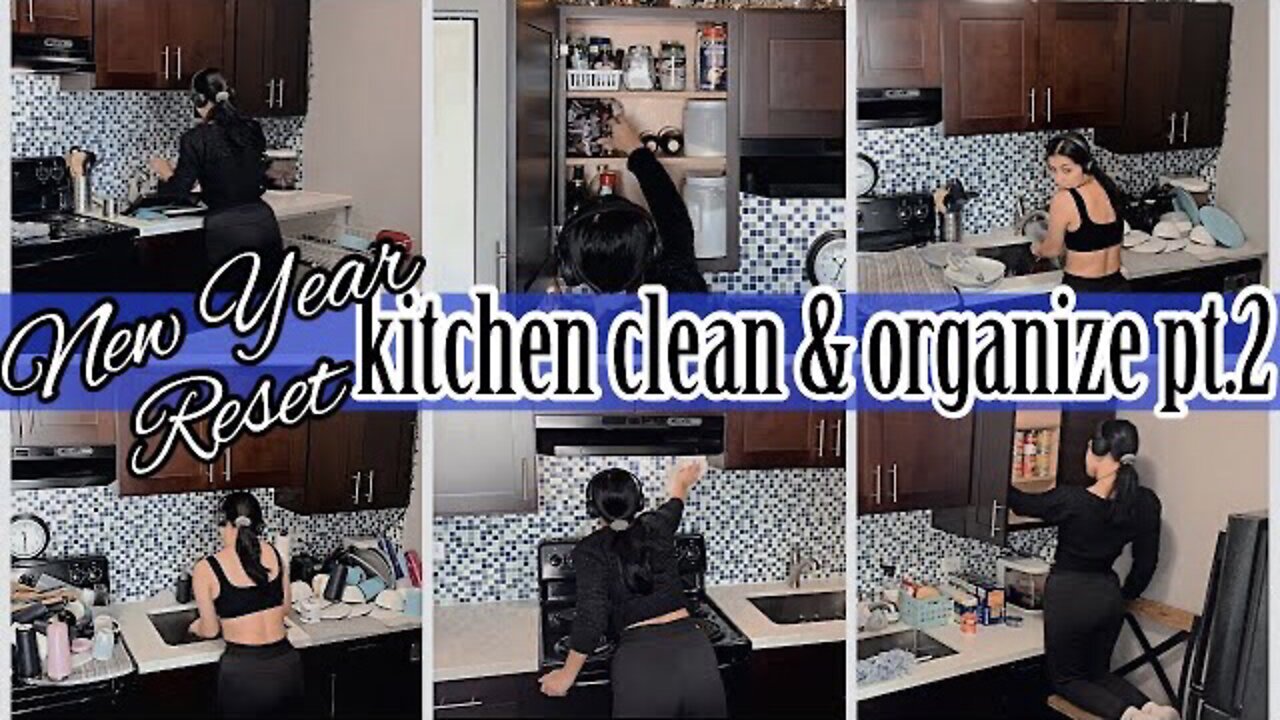 *NEW YEAR RESET* KITCHEN CLEAN & ORGANIZE W/ ME PT.2 2022 | EXTREME SPEED CLEAN MOTIVATION |ez tingz