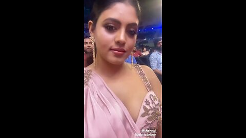 A girl in award function