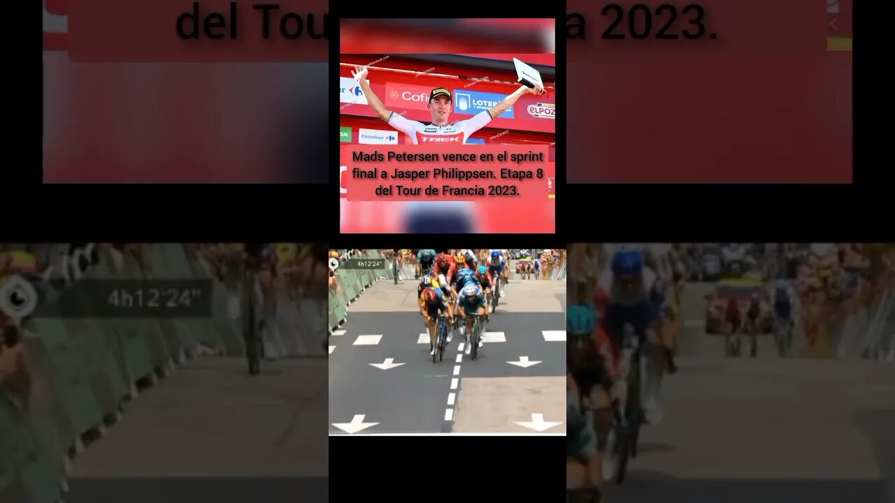 Mads Petersen vence a Jasper Philippsen en el sprint final. / Tour de Francia 2023.