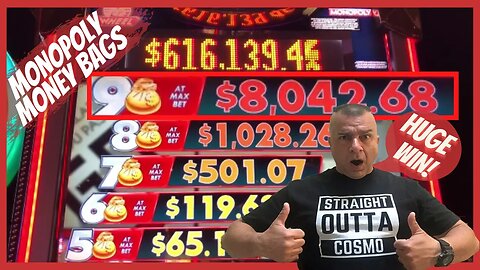 💥My Biggest WIN EVER on Monopoly Money Bags💥