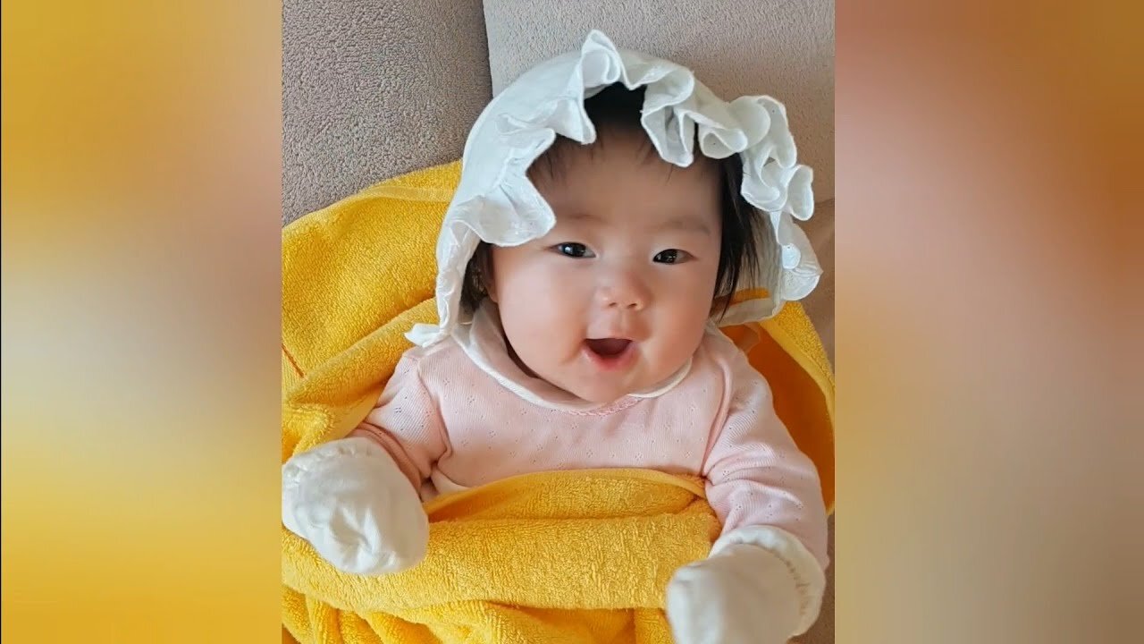 A funny cute baby video