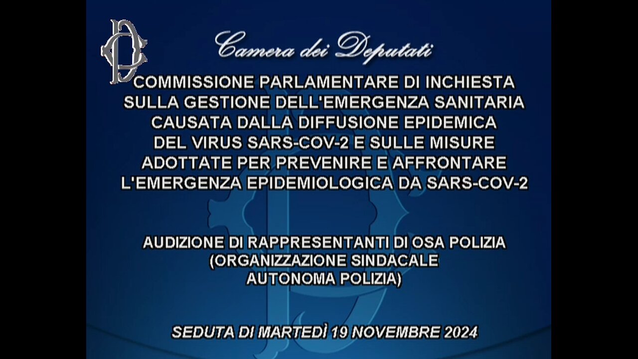 Commissione COVID: Audizioni OSA Polizia, COISP e Fondazione TDC19 ETS