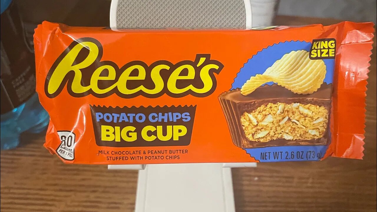 I try Reeces potato chip big cup -food review