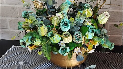 Restauração de Arranjo de Flores Para Decoração - [Diy Artesanato]