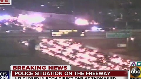 I-17 shut down for police activity in area