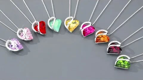 Leafael Necklaces for Women, Infinity Love Heart Pendant with Birthstone Crystals #jewelry #love