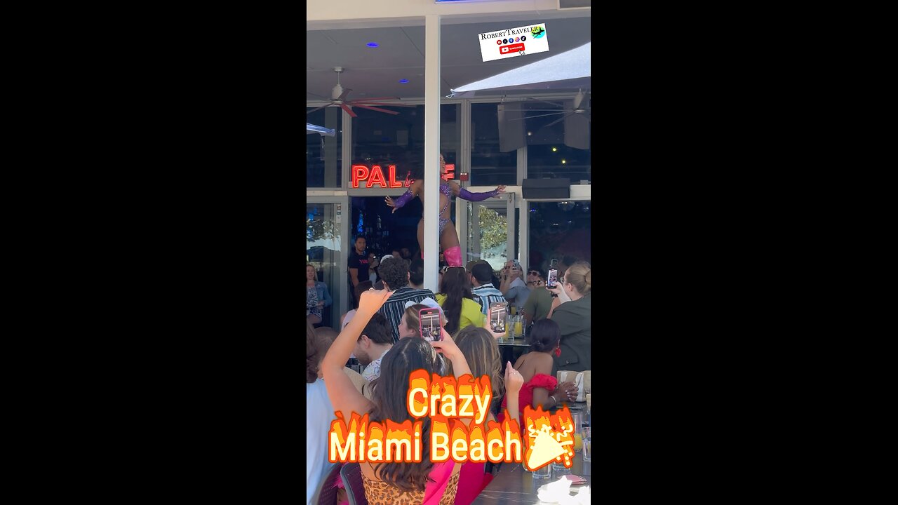 Crazy Miami Beach, where there’s always a party happening 👌#miami #miamibeach #beach