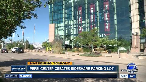 Pepsi Center creates rideshare parking lot