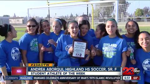 Female Athlete of the Week: Andrea Aborqui