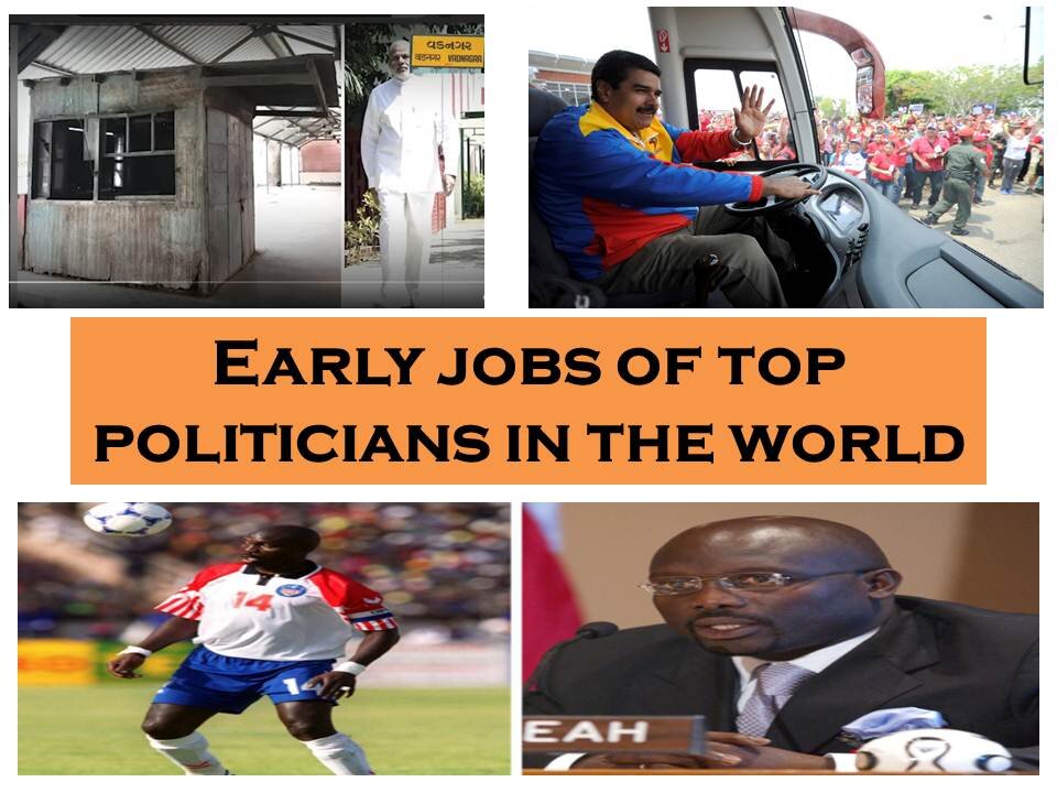 Early jobs of top politicians in the world