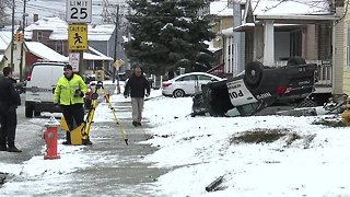 Newburgh Heights police officer injured in rollover crash