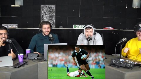 Americans First Time Reacting To Jonah Lomu! HE'S A FREAK OF NATURE!