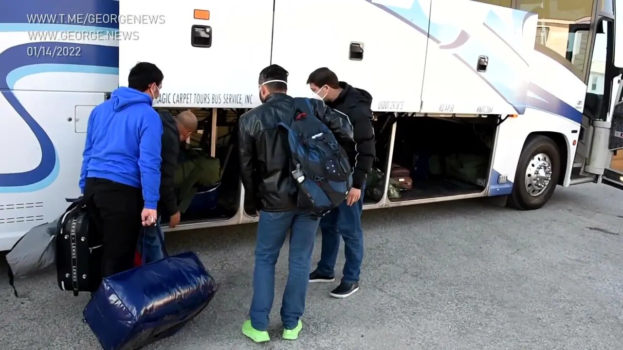 Afghan Evacuee Departure, Fort Pickett, Va. 01/14/2022