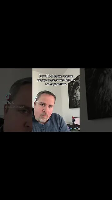 How I feel about resume design choices with little to no explanation