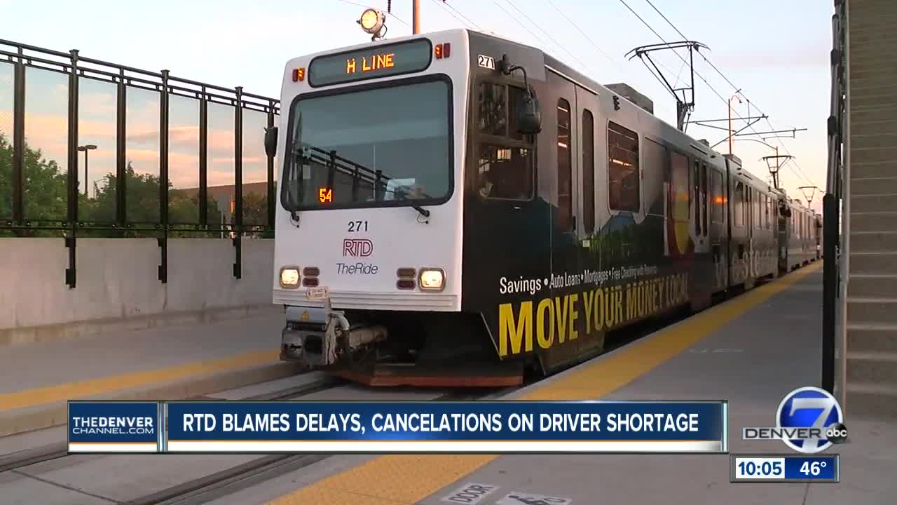 RTD's driver shortages continue to cause daily cancellations